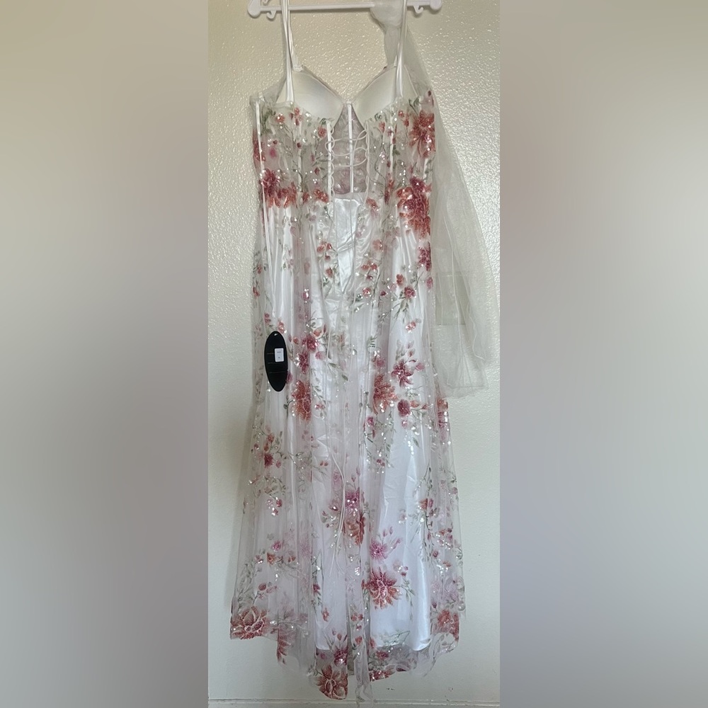 Dress size XL with sequins corset style top, Aline with slit